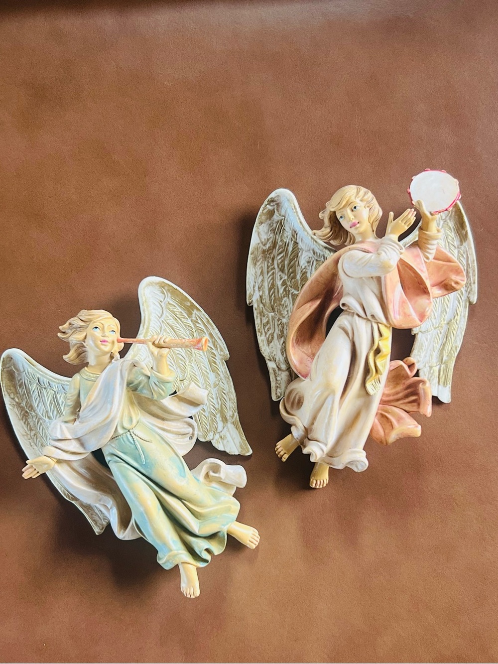 Vintage Angel Wall Plaques Made Italy Christmas Set 2